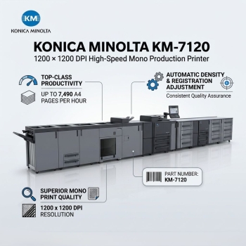 Konica Minolta KM-7120 1200 × 1200 DPI High-Speed Mono Production Printer