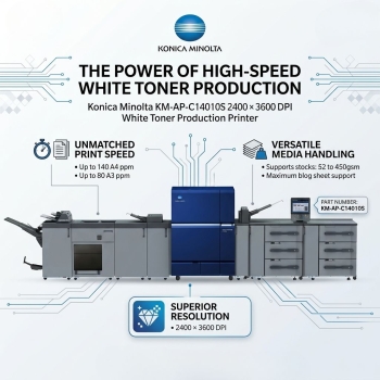 Konica Minolta KM-AP-C14010S  2400 × 3600 DPI White Toner Production Printer