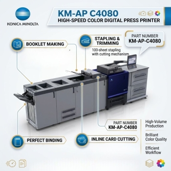 Konica Minolta KM-AP C4080 High-Speed Color Digital Press Printer
