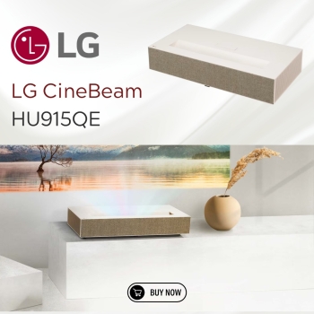 LG CineBeam HU915QE 4K UHD 3700 ANSI Lumens Laser Ultra Short Throw Projector