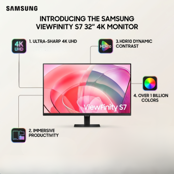 Samsung LS32D706EAMXUE 32 Inch 4K UHD HDR10 Monitor ViewFinity S7 Display Screen