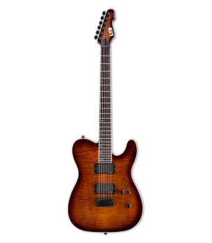 ESP LTE401FMDBSB LTD TE-401 Flame Maple Top Dark Brown Sunburst Finish Electric Guitar