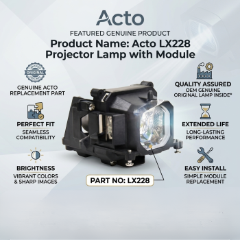 Acto LX228 Projector Lamp with Module