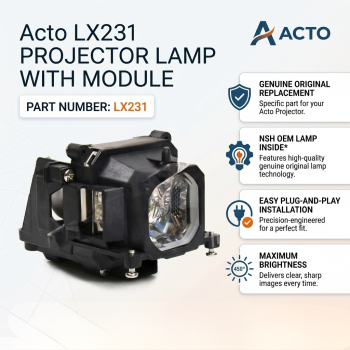 Acto LX231 Projector Lamp with Module