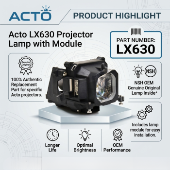 Acto LX630 Projector Lamp with Module