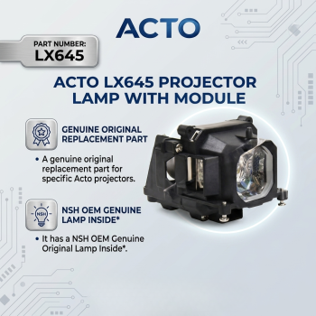 Acto LX645 Projector Lamp with Module