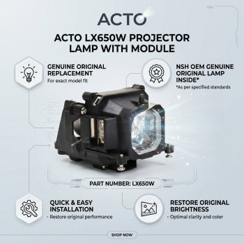Acto LX650W Projector Lamp with Module