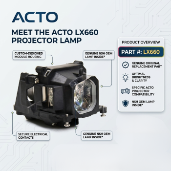 Acto LX660 Projector Lamp with Module