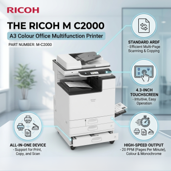 Ricoh M C2000 A3 Colour MFP 20ppm Print Copy Scan Office Multifunction Printer