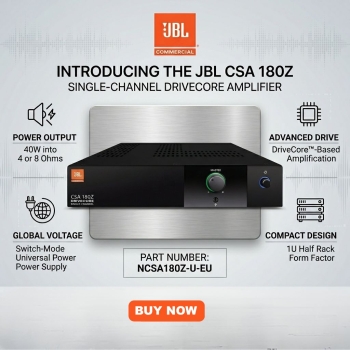 JBL CSA 180Z Single-Channel 80W 1U half Rack Powerful DriveCore Amplifier