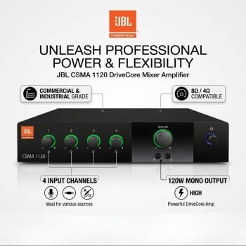 JBL CSMA 1120 Commercial Series 4 input - 1 x 120W DriveCore Mixer Amplifier