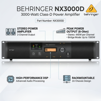 Behringer NX3000D 3000-Watt Class-D Power Amplifier