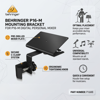 Behringer P16-M Mounting Bracket For P16-M Digital Personal Mixer 