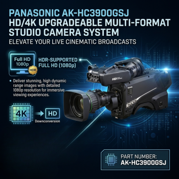 Panasonic AK-HC3900GSJ HD/4K Upgradeable Multi-Format Studio Camera System for Live Cinematic Video