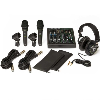 Mackie Performer Bundle is Content Bundle with 6 Channel Mixer with Effects & USB, 2 Dynamic Microphones, and Headphone