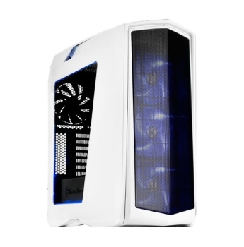 SilverStone PM01WA-W Primera Series Computer Case- White with Blue LED with Window