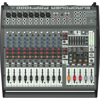 Behringer PMP4000 1600-Watt 16-Channel Powered Mixer 