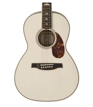 PRS SE Parlor Acoustic Guitar with Fishman SonoTone, Antique White Finish Includes PRS Gig Bag
