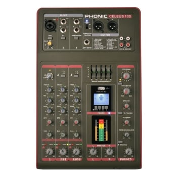 Phonic CELEUS100 Analog USB With Recorder & Bluetooth Mixer  