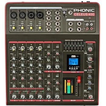 Phonic CELEUS400 Recorder With USB & Bluetooth Analog Mixer