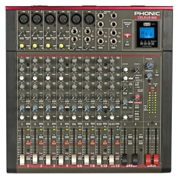 Phonic CELEUS600 Recorder and Bluetooth Analog Mixer