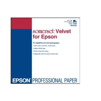 Epson Somerset Velvet Fine Art Paper, 24" x 30", 505g/m²