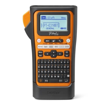 Brother PT‑E310BT Up to 18 mm TZe Laminated & Heat-Shrink Tapes Handheld Wireless Label Printer