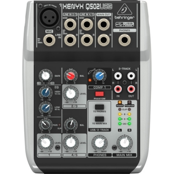 Behringer XENYX Q502USB 5-Channel USB Mixer