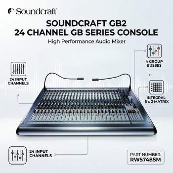 Soundcraft GB2 24 Channel GB Series Console High Performance Audio Mixer