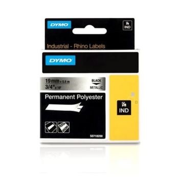 Dymo S0718200 - 19mm Metalised Permanent Polyester Rhino Tape