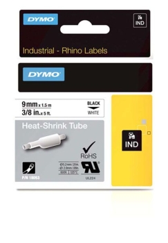 Dymo Rhino S0718280 9mm White Heat Shrink Tubing