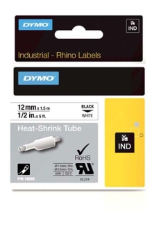 Dymo Rhino S0718300 12mm White Heat Shrink Tubing