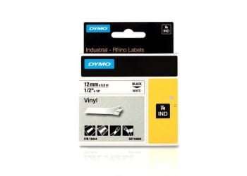 Dymo Rhino S0718600 12mm White Vinyl Tape