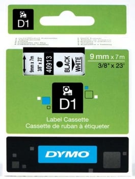 Dymo S0720680 D1 Tape 9mm Black on White