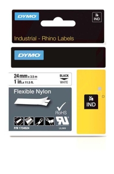 Dymo Rhino S0773840 24mm White Flexible Nylon Tape