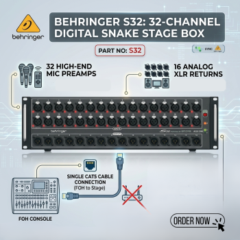 Behringer S32 32-channel Digital Snake Stage Box