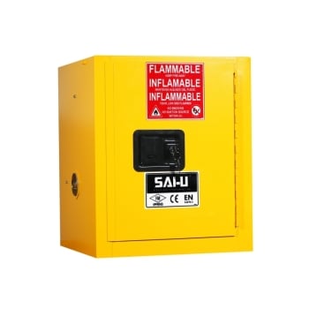 SAI-U SC2004Y 4-Gallon Single Door Flammable Safety Cabinet (Selfclosing Door)