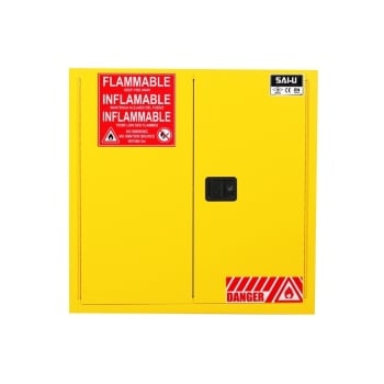 SAI-U SC0030Y 30-Gallon Double Door Flammable Safety Cabinet
