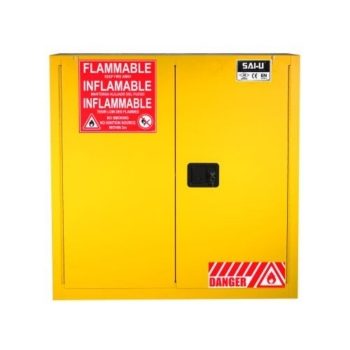 SAI-U SC2030Y 30-Gallon Double Door Flammable Safety Cabinet (Selfclosing Door)