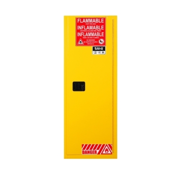 SAI-U SC2054Y 54-Gallon Single Door Flammable Safety Cabinet (Selfclosing Door)