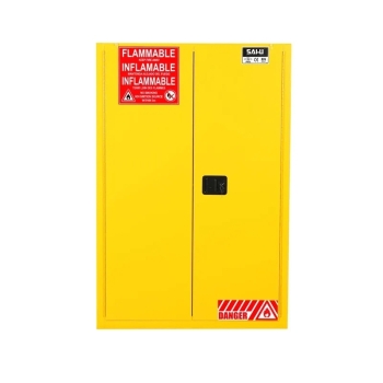 SAI-U SC2090Y 90-Gallon Double Door Flammable Safety Cabinet (Self-Closing Door)