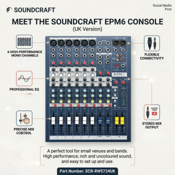 Soundcraft EPM6 Console UK Version High Performance Audio Mixers