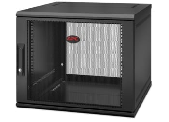 APC AR109SH6 Net Shelter Single Hinged Server Depth 9U Wall Mount Rack Enclosure Cabinet 