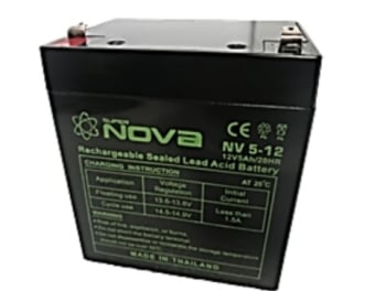 Nova NV5-12 Volts AGM-VRLA Sealed Lead Acid Battery 