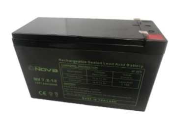 Nova NV7.2-12 Volts AGM-VRLA Sealed Lead Acid Battery 