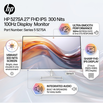 HP 527SA 27" FHD IPS 300 Nits 100Hz Display Monitor