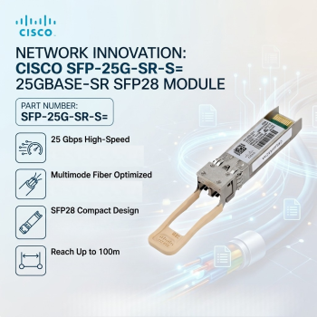 Cisco SFP-25G-SR-S= 25GBASE-SR SFP28 Module for Multimode Fiber, 850nm, 100m