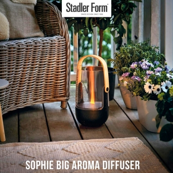 Stadler Form Sophie Big Diffuses Fragrance 11-hrs Battery Power Realistic Flame Effect Aroma Diffuser