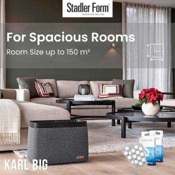 Stadler Form Karl Big 10-liter Room Size Up-to 150 m² Capacity 1100 g/h 4 Filters Hygiene Tabs Humidifier