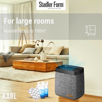 Stadler Form Karl 4-liter Room Size Up-to 294 m² Capacity 690 g/h Dual Filters Hygiene Tabs Humidifier